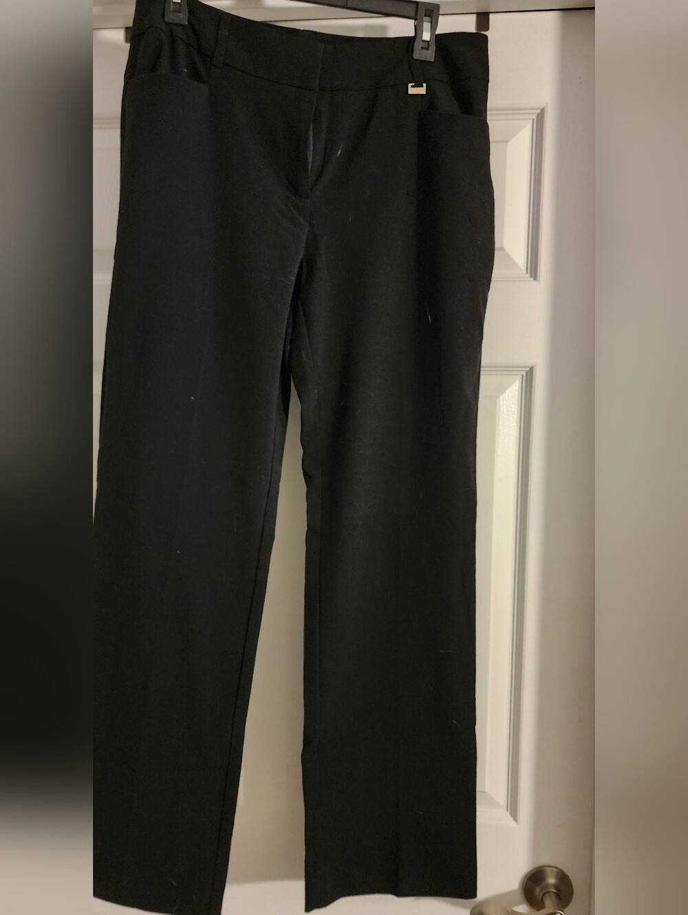 Anne Klein Black Straight-Leg Women's Dress Pants